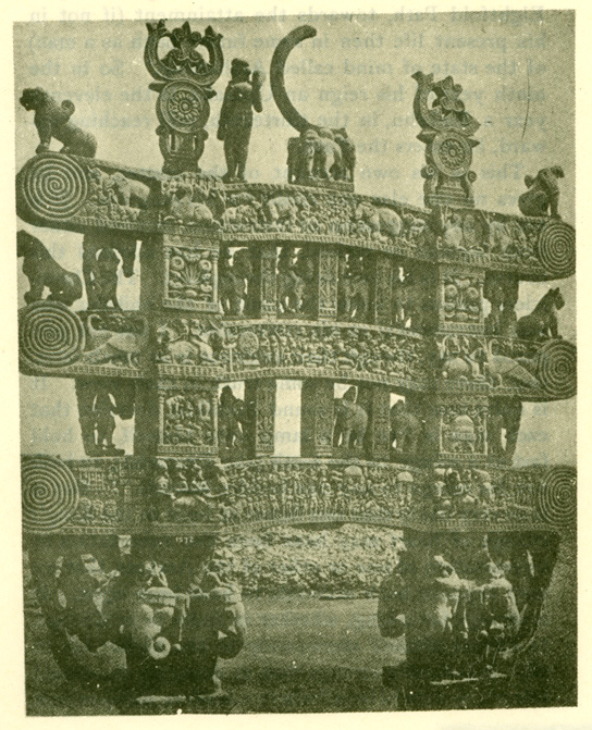 Fig. 48 Rear View of the Northern Gate of Sanchi Tope.